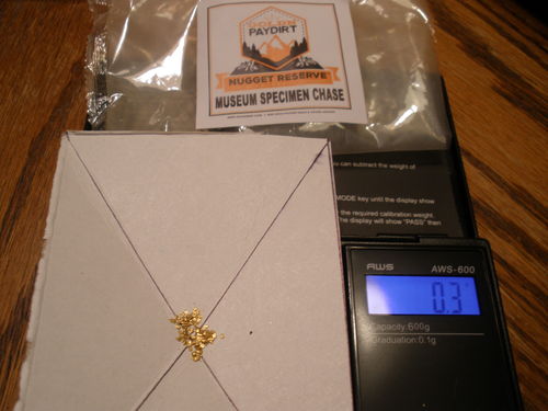Customer photo review of Nugget Reserve 'MUSEUM SPECIMEN CHASE' - Gold Panning Paydirt Concentrate
