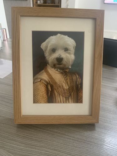 Customer photo review of The Monarch - Custom Vintage Pet Portrait