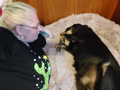 Customer photo review of Hundebett rund XL Wuscheldonut