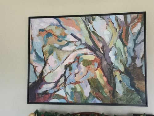 Customer photo review of Eucalypt Forest -  Original Abstract Australian Bush Nature Painting Stretched Canvas Wall Art Print