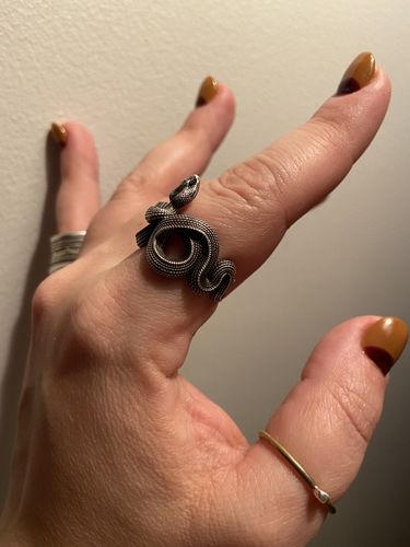 Customer photo review of Silver Snake Ring
