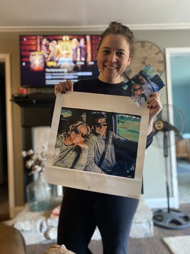 Customer photo review of Custom Paint By Numbers Kit - Upload Your Photo - Brush Set Included