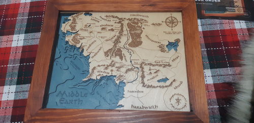 Customer photo review of 3D EARTH WOOD MAP