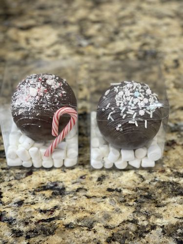 Customer photo review of 70mm Sphere 3-Part Chocolate Mold (BWB) for Hot Cocoa Bombs