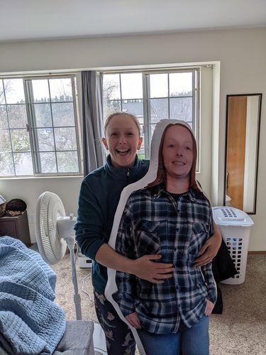 Customer photo review of Create A Custom Lifesize Pillow