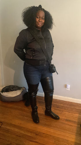 Customer photo review of Solid Color Modern Blouse