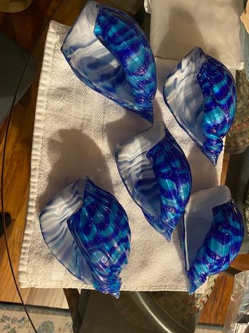 Customer photo review of Glass Seashell with Cremation Ash