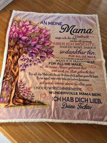 Customer photo review of "An meine Mama" Decke - Baum
