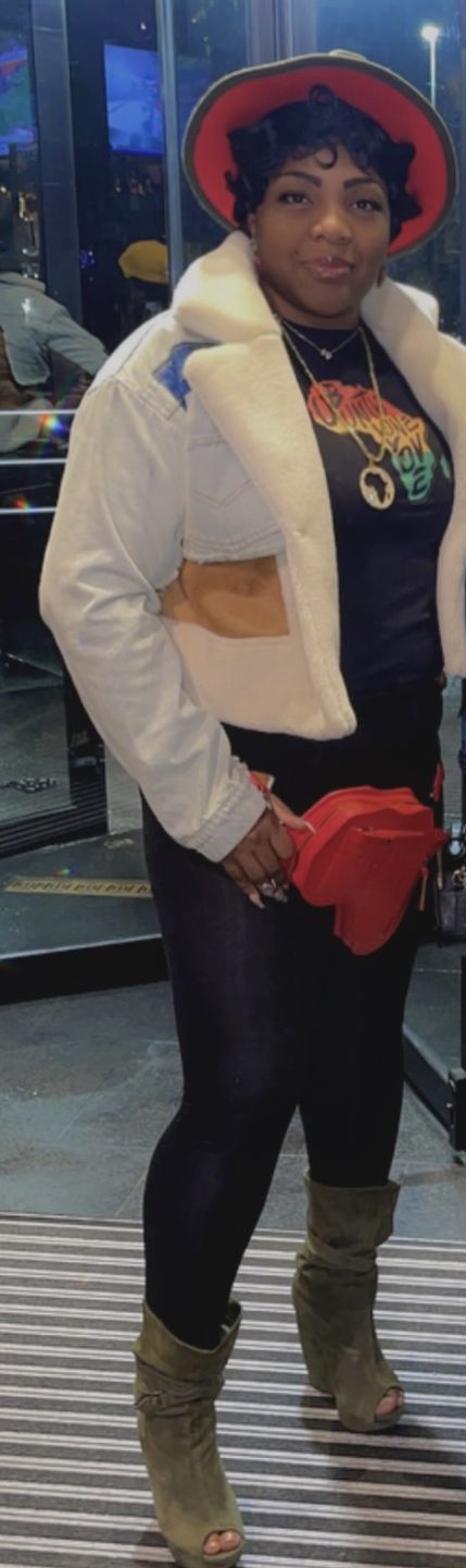 Customer photo review of Africa Fanny Pack/ CrossBody Bag - Red Leather