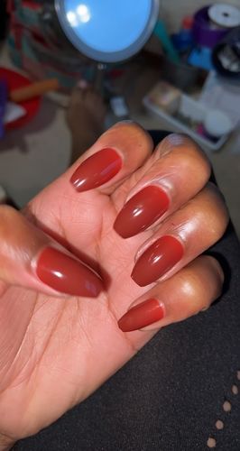 Customer photo review of INSTANT GLAM- SMOOTHIE GLOSSY COFFIN SOLID SETS