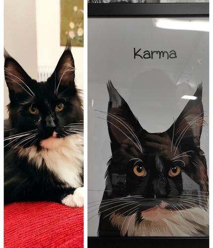 Customer photo review of Πορτραίτο Κατοικίδιου - Πόστερ με κάδρο