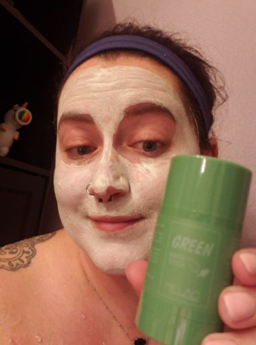 Customer photo review of Hot Sale - Deep Cleanse Natural Green Tea Face Mask