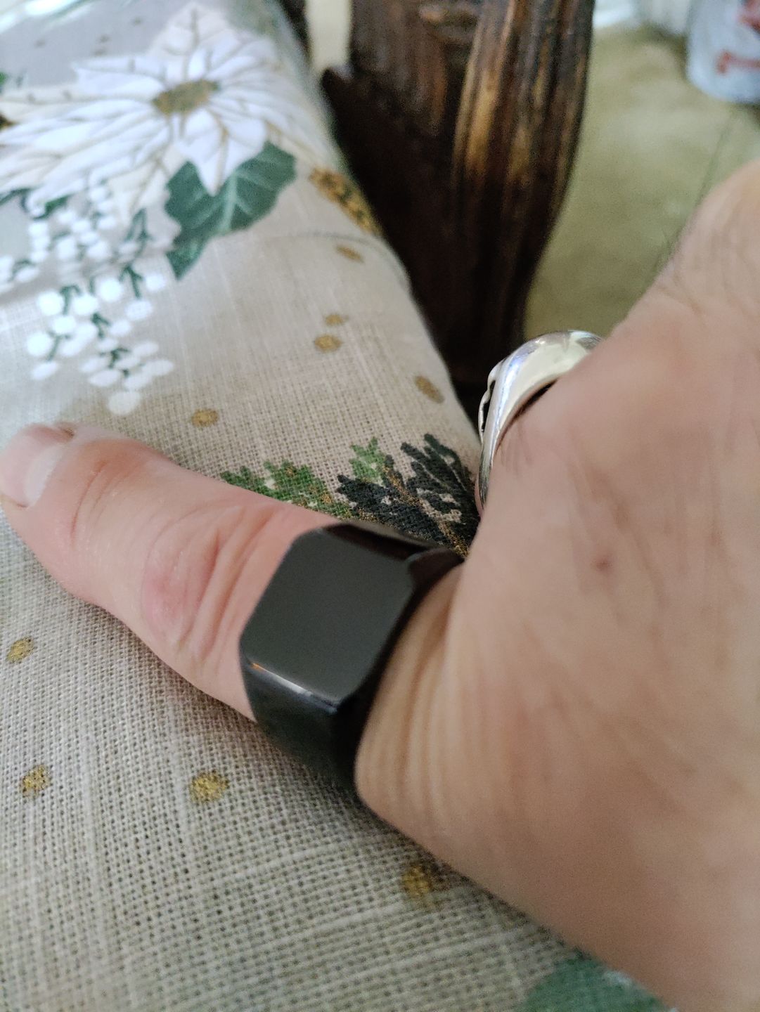Customer photo review of Matte Black Onyx Vikings Energy Ring
