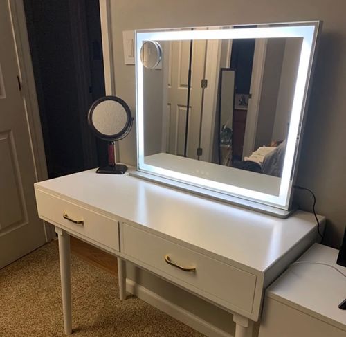 Customer photo review of Hollywood Mirror Large "Crystal"