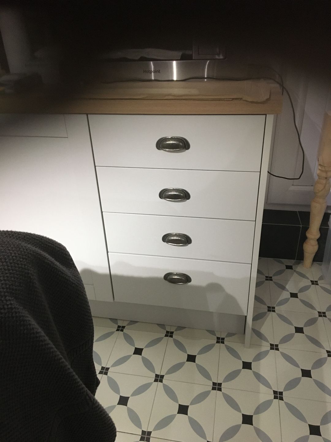 Customer photo review of Warwick Mottled Cast Iron Cup Pull Handle