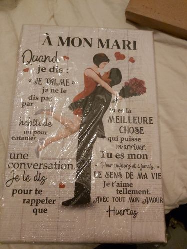 Customer photo review of À mon mari dessin - Toile partenaire