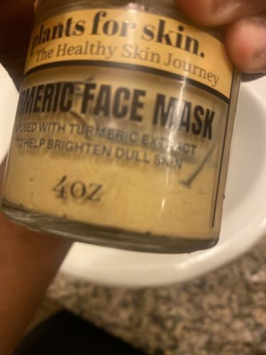 Customer photo review of Turmeric Face Mask