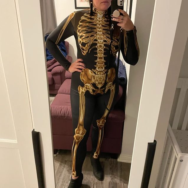 Customer photo review of Gold Skeleton Costume