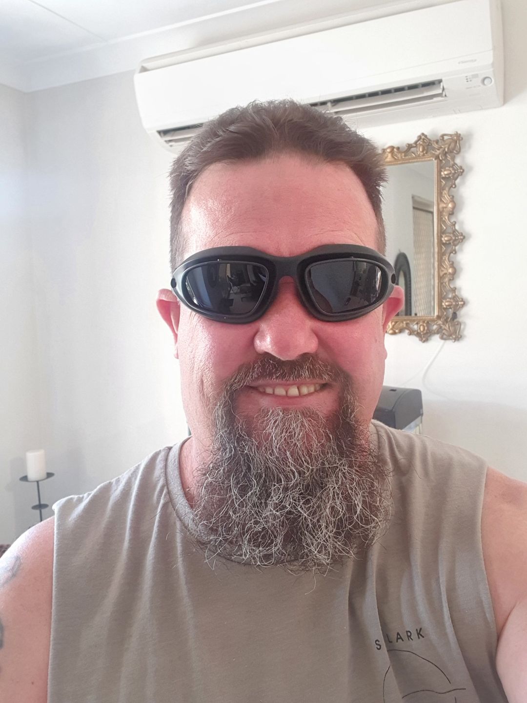 Customer photo review of Durable Polarized Riding Goggles - 4 Lens Kit