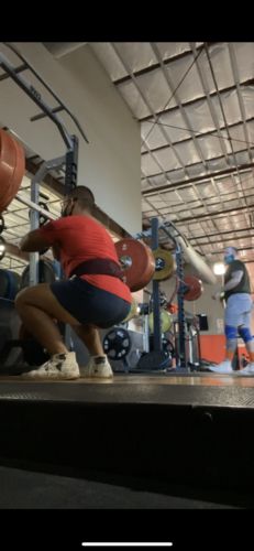 Customer photo review of PR Powerlifting 13mm Belt w/ Lever Buckle - Purple