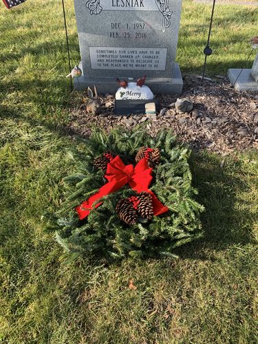 Customer photo review of Fresh Natural Christmas Grave Blanket