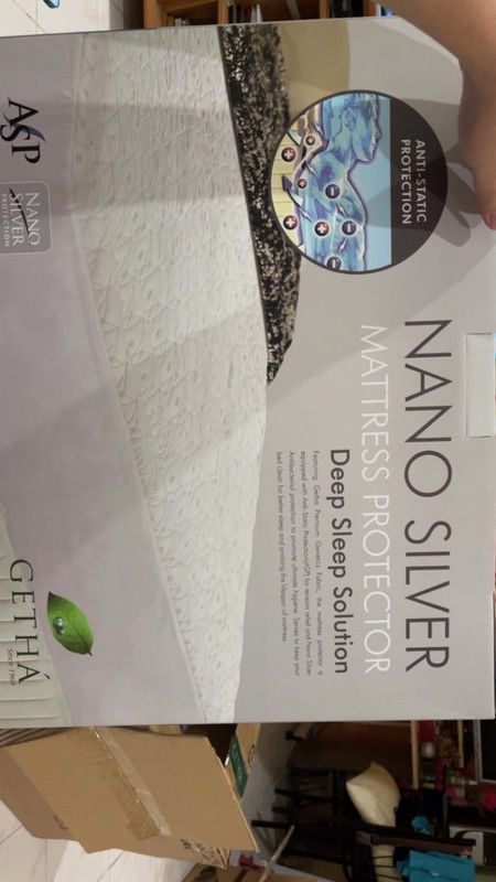 Customer photo review of Getha Nano Silver Mattress Protector
