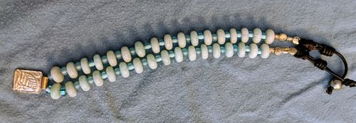 Customer photo review of 15.5" 6x10mm Natural Peru amazonite stone rondelle/roundel beads