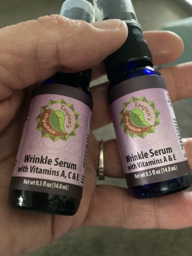 Customer photo review of Wrinkle Facial Serum with A, C & E