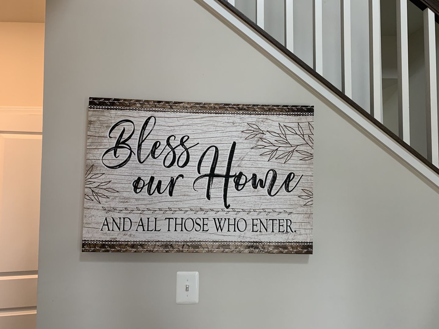 Customer photo review of "Bless Our Home And All Those Who Enter" Premium Canvas