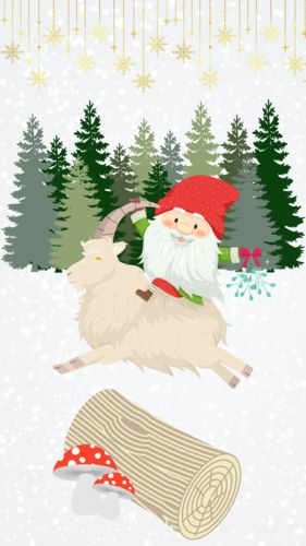Customer photo review of [FREE DOWNLOAD] Winter Gnome Digital Phone Wallpaper