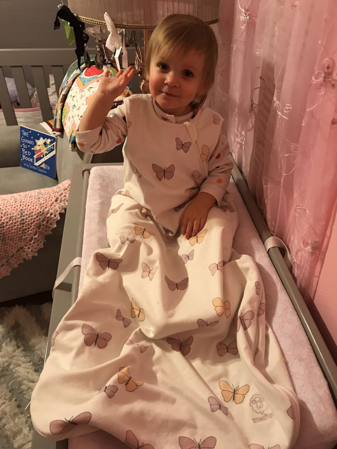 Customer photo review of 4 Season® Classic Baby Sleeping Bag, Merino Wool & Organic Cotton, Butterfly