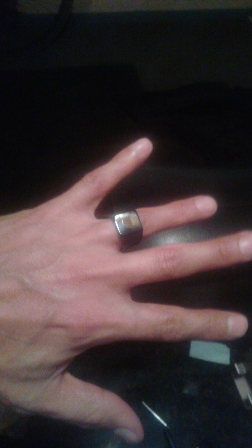Customer photo review of Matte Black Onyx Vikings Energy Ring
