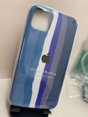 Customer photo review of iPhone Silicone Case (Blue Rainbow)