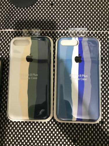Customer photo review of iPhone Silicone Case (Blue Rainbow)
