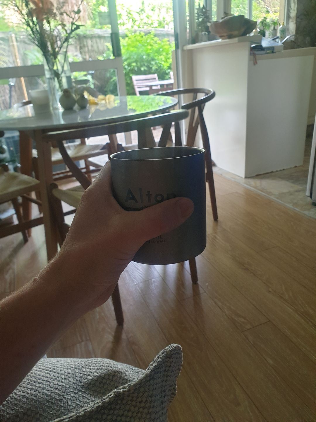 Customer photo review of Titanium Double-Wall Mug 450mL