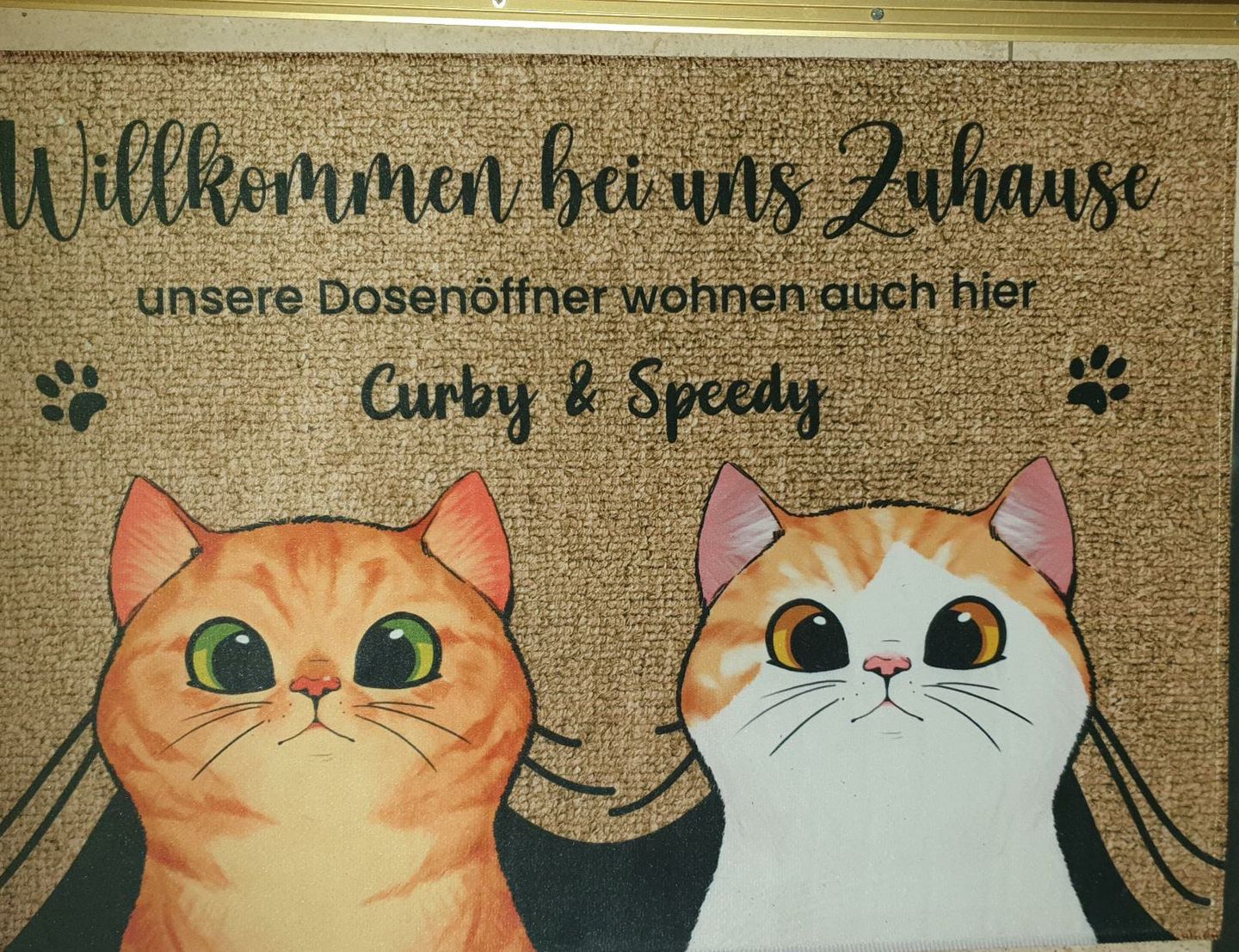 Customer photo review of Bei mir Zuhause - Individuelle Fußmatte