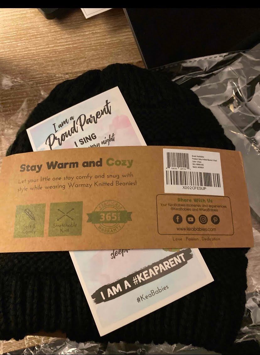 Customer photo review of 3-Pack WARMZY Baby Beanies