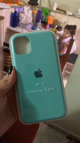 Customer photo review of iPhone Silicone Case (Ice Sea Blue)