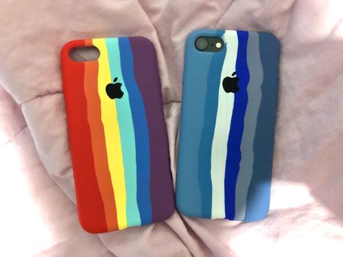 Customer photo review of iPhone Silicone Case (Rainbow)