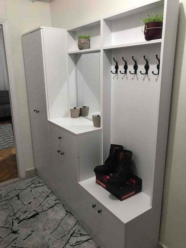 Customer photo review of Rani P6 Modern Çekmeceli Aynalı Raflı Portmanto Ayakkabılık Vestiyer Beyaz M2