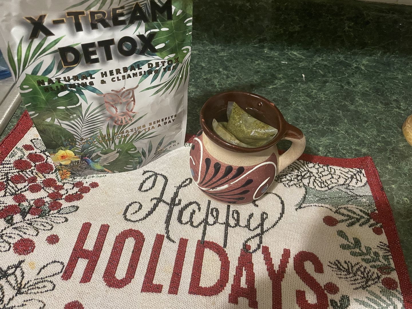 Customer photo review of X-TREAM DETOX TEA 1 BAG 30 DAY SUPPLY ( STRONGER VERSION )