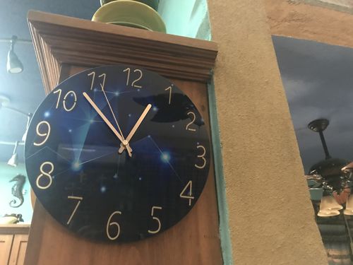Customer photo review of Modern Visions Geometric Wall Clock