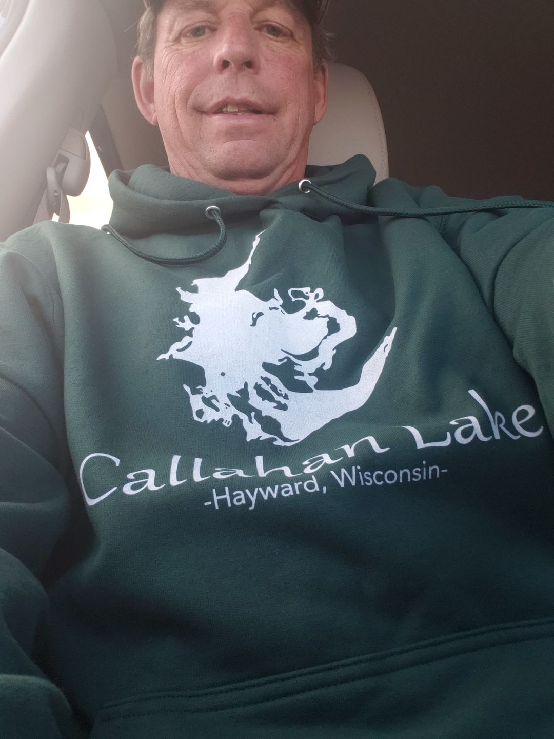 Customer photo review of Lake Custom Hooded Sweatshirt