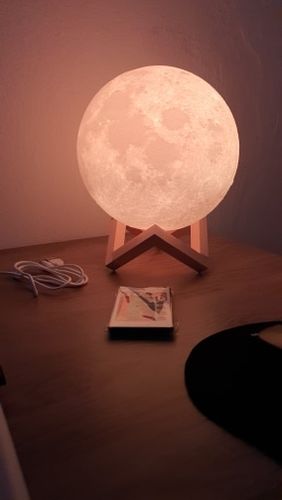 Customer photo review of Galaxy Moon Lamp