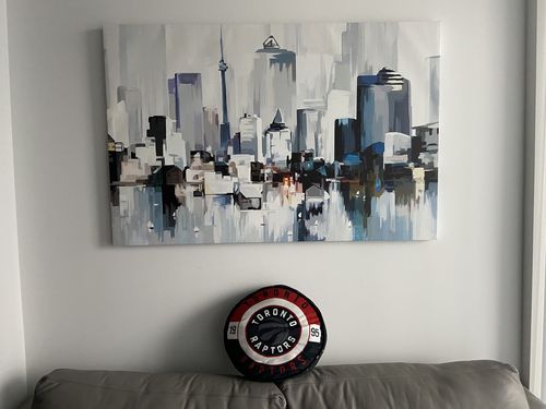 Customer photo review of 'Abstract Toronto' Framed Canvas