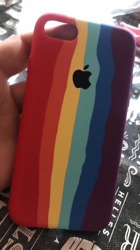 Customer photo review of iPhone Silicone Case (Rainbow)
