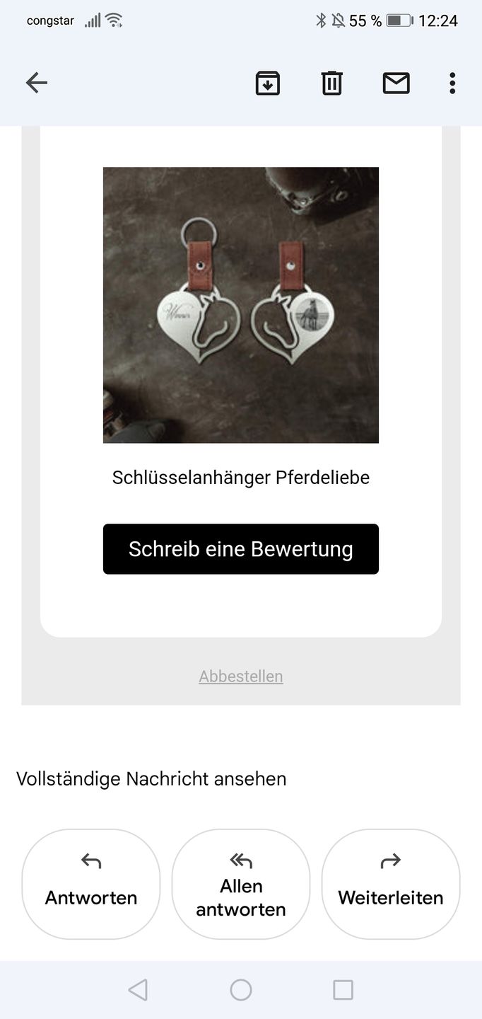 Customer photo review of Schlüsselanhänger Pferdeliebe