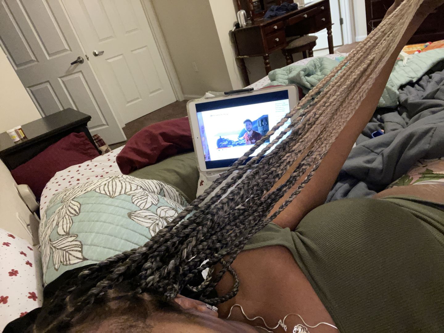 Customer photo review of Innocence Hair Spetra Synthetic Braid - EZ BRAID RAINBOW 30"
