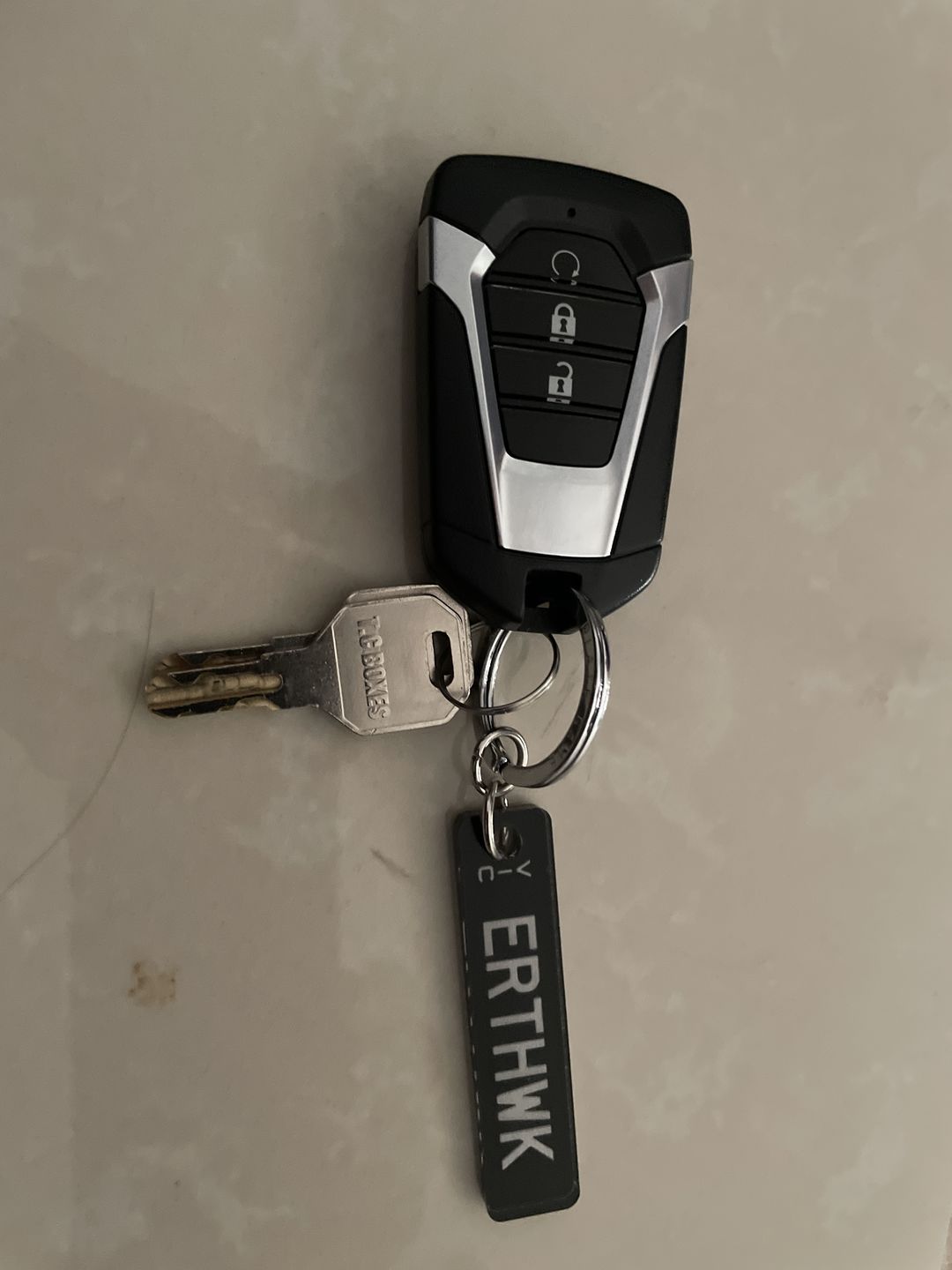 Customer photo review of VIC Deluxe Licence Plate Custom Keychain