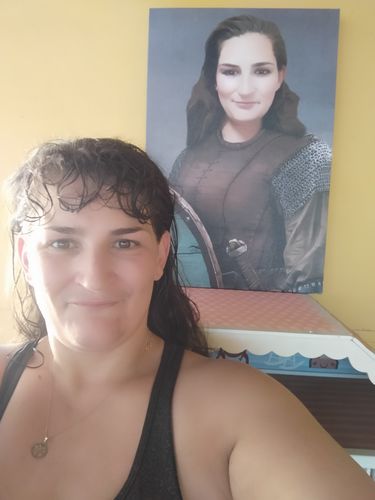 Customer photo review of The Shieldmaiden - Custom Canvas